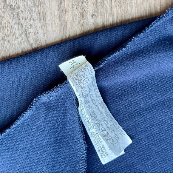 Zara TFR Midnight Blue Ribbed Hem Zip-Up A-Line Mini Dress with Pockets Size S - Picture 5 of 11